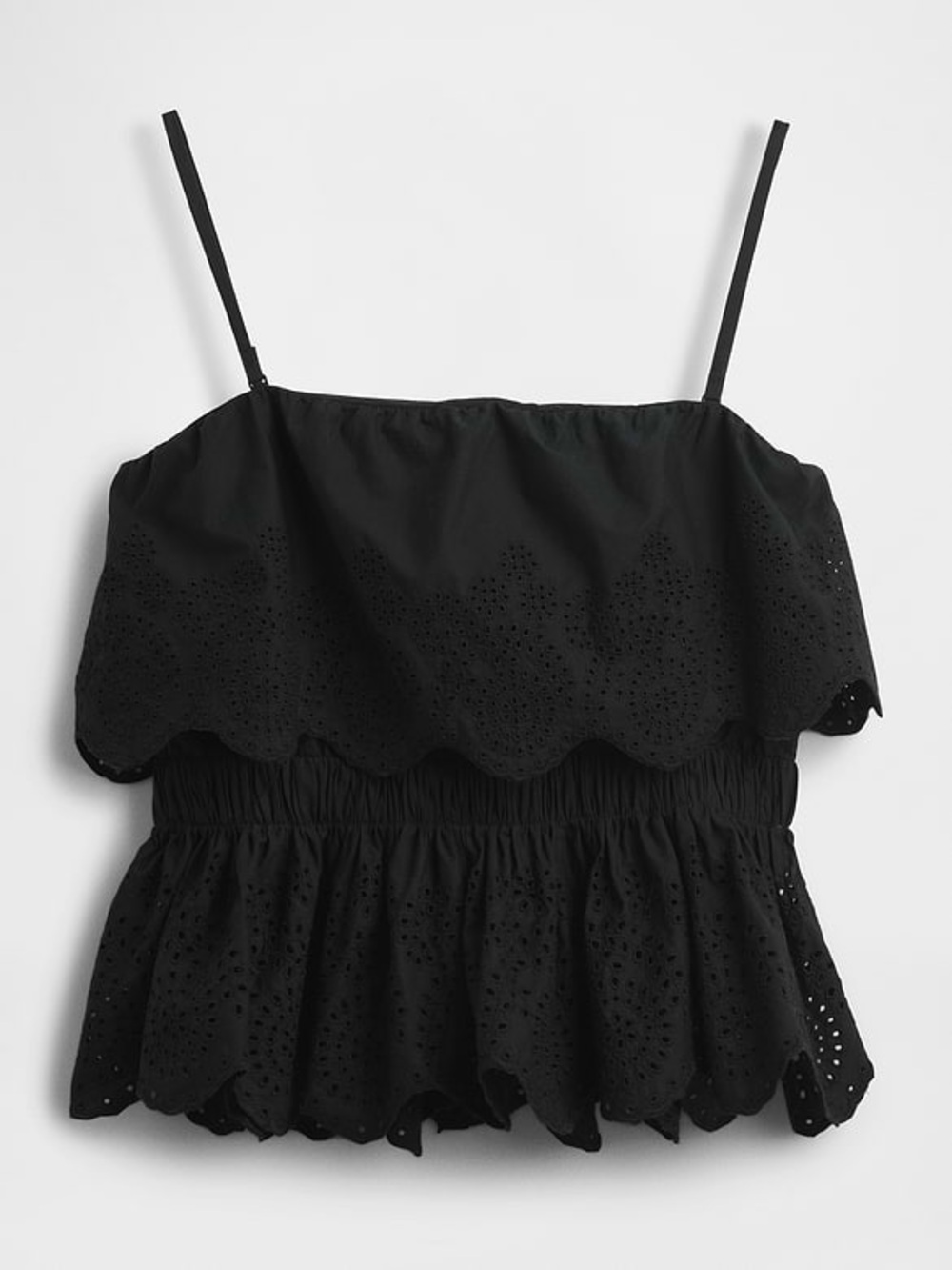 GAP Poplin Eyelet Ruffle Top size S
